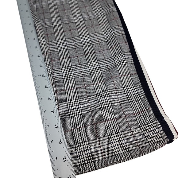 Lulus Plaid Pants straight Leg Side Stripe Elastic Waist Women Medium high rise - Picture 5 of 8